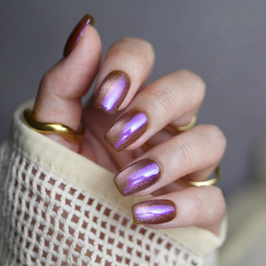 Nouveau oeil de chat court paillettes <span class=keywords><strong>faux</strong></span> ongles artificiels en vrac presse-on magnétique <span class=keywords><strong>faux</strong></span> ongles pratique élégant en vrac artificiel - Product Image 1