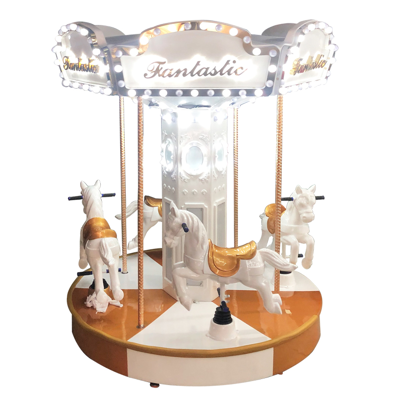 4P LXY карусель для помещений и улицы, веселая круглая лошадь из стекловолокна
