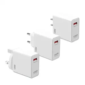 Universal GaN Tecnologia QC5.0 120W Carregadores Adaptadores Carregador Rápido UE/EUA/Reino Unido Plug Adaptador USB Carregador