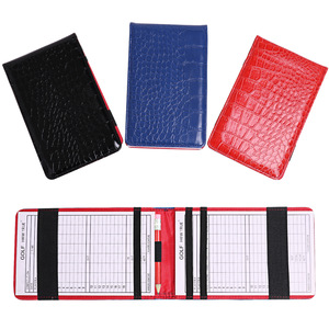 Alligator coloré Surface PU Cuir <span class=keywords><strong>Golf</strong></span> Scorecard Titulaire - Product Image 1
