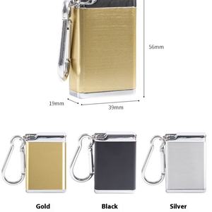 Cenicero Metálico Cuadrado Mini Portátil Moderno <span class=keywords><strong>Funway</strong></span>, Llavero Extraíble, Extintor de Cigarrillos, para Viajes al Aire Libre, Coche, Cigarros - Product Image 3