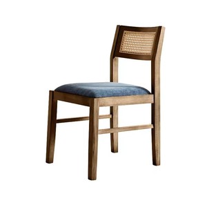 Muebles de restaurante comerciales personalizados, silla de comedor de madera maciza y ratán, asientos tapizados en tela para restaurante - Product Image 2