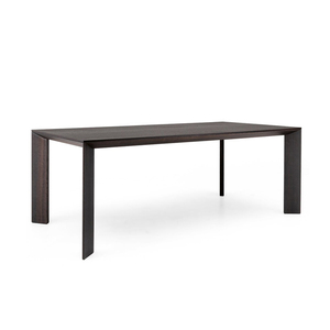 Italian style extremely simple smoking color dining table and chair combination dining table designer recommends the hot sale it