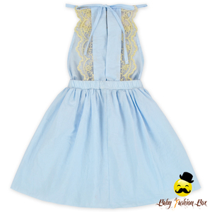48BQA229 Yihong Dreamy Fairy Baby Girl Lace Ruffle Summer Dress Children Model Frock Dress - Product Image 1