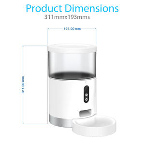 Smart Home Automatic Wireless Wifi <b>Remote</b> <b>Control</b> Pet Food Feeder Support Video for Dogs and Cats - Product Image 6