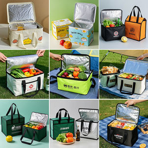 Refrigerator Grocery Foldable Custom Cooler <strong>Bag</strong> <strong>Thermal</strong> Cooler <strong>Bags</strong> Custom Logo Insulated Lunch Cooler <strong>Bag</strong> With Zipper - Product Image 3