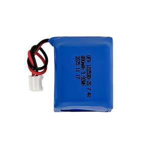 공장 사용자 정의 충전식 리튬 이온 폴리머 배터리 팩 UFX 102530-2S 7.4V 800mAh 2S1P - Product Image 1