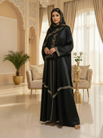Abaya de Luxe en Strass Dubaï 2026 – Robe de Soirée Musulmane Élégante pour Femme, Longue, Manches Longues, Modeste, Robe Islamique, Kaftan Aïd