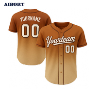 Aolan Jersey bisbol gradien kustom, seragam sublimasi nomor nama dibuat sesuai pesanan untuk Teamwear