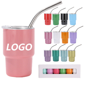 3oz bottiglia di whisky in metallo Espresso Mini Tumbler per le donne del partito colorato all'ingrosso in acciaio inossidabile Custom Logo Shot occhiali - Product Image 1