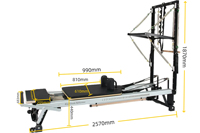 Tour de Pilates portable en aluminium réglable avec demi-trapeze, jumpboard, barre de pieds pour rééducation et studio de Pilates commercial