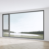 Ventana de Aluminio con Marco Resistente a Huracanes EBON, Ventanas Abatibles de Doble Vidrio