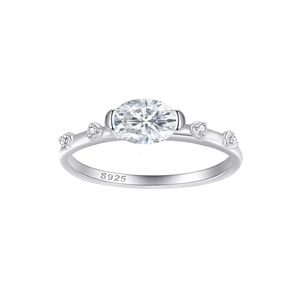 Anillo de Eternidad de Plata 925 con Circonitas para Mujer, Anillo de Compromiso y Boda con Hilera de Diamantes CZ - Product Image 1