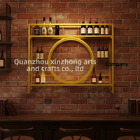 Porte-bouteilles mural en fer moderne, capacité de 10 à 19 bouteilles, étagère de présentation, support à verres démontable pour bar à domicile, restaurant