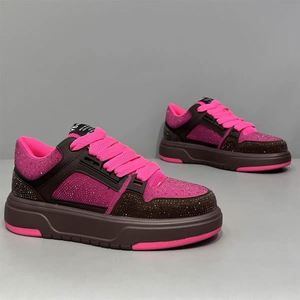 Nouvelles baskets décontractées pour hommes 2026, style luxe léger, ornées de strass étincelants et de cristaux, à lacets - Product Image 4