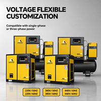 Compresseur d'air rotatif à vis LOGICAIR PM VSD 11 kW 15 CV monté sur réservoir tout-en-un pour usage industriel, performance stable, certifié CE