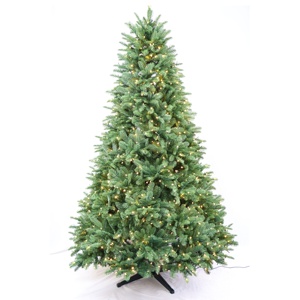 Albero di Natale Pop-up Preilluminato in PE con 1200 Luci LED Calde, Struttura Pieghevole per Uso Commerciale, Albero di Tendenza Certificato CE - Product Image 1