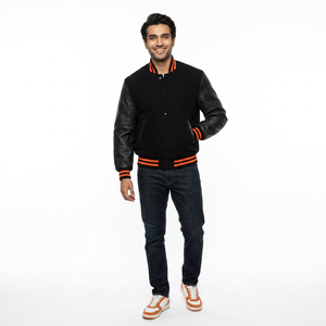 Veste de baseball professionnelle en cuir de qualité supérieure, NOUVELLE veste de baseball personnalisée pour homme, veste de baseball pour homme, vente en gros - Product Image 1