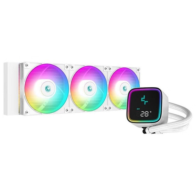 LCD Display Screen 360mm CPU Water Cooling with 5V ARGB Fan Strong Water Cooler With Temperature Display with LCD Display