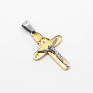 Collier Pendentif Croix Religieuse Personnalisée <span class=keywords><strong>Punk</strong></span> <span class=keywords><strong>Rock</strong></span> Jésus en Acier Inoxydable PVD Étanche, Bijou Tendance pour Hommes, Vente en Gros - Product Image 5