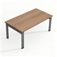 Table basse simple de 120 cm de long, bureau rectangulaire durable et économique pour la réception de bureau