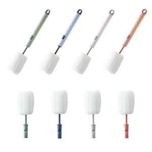 DD054 Replaceable Rotating <strong>Brush</strong> Baby Water <strong>Bottle</strong> Cup Washing Sponge <strong>Brush</strong> Long Handle <strong>Bottle</strong> Sponge Cleaning <strong>Brush</strong> - Product Image 3