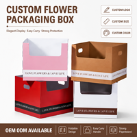 Boîte d'emballage personnalisée pour la fête des mères, en carton ondulé, pour bouquets de fleurs, plantes en pot, cadeaux, boîtes à fleurs