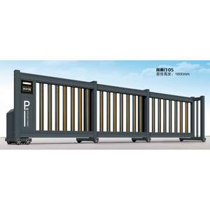 Porte coulissante sectionnelle électrique moderne en alliage d'aluminium sans rail au sol pour entrepôt, villa et parc - Product Image 1