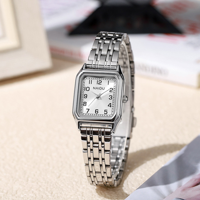 Women Watches Fashion Square Ladies Quartz Watch Simple Silver Luxury Women Watches JS211