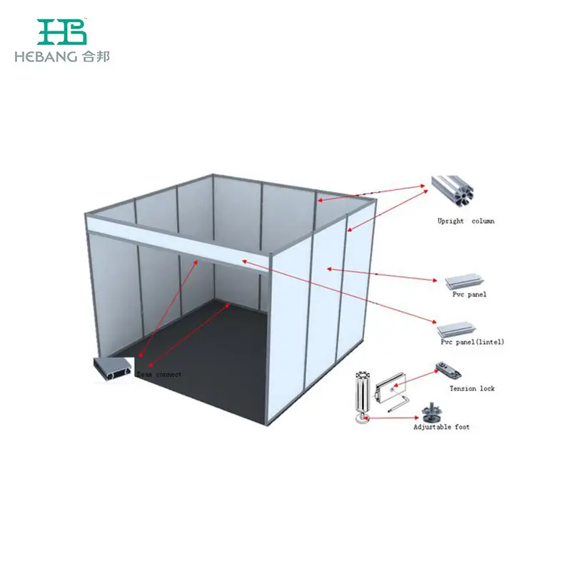 एक्सो 2023 चीन आपूर्तिकर्ताओं बड़े पैमाने पर उत्पादन मॉड्यूलर 3x3m मानक बूथ