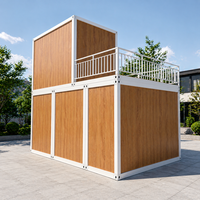 Maison conteneur préfabriquée économique à deux étages pour bureau administratif, 30 pieds, structure en acier Q235 avec terrasse et escalier
