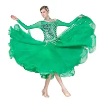 B-17257 Kostum Dansa Waltz Tango Wanita, Gaun Dansa Ballroom Baru untuk Kompetisi