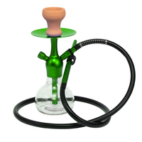 Vente en gros usine – Chicha portable en aluminium personnalisée, petite, avec sac de voyage en verre