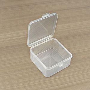 <b>Square</b> Plastic Storage Box 8.4x8.4x4.5cm Transparent With Lid For Office Organizer Parts <b>Tools</b> Packaging - Product Image 4