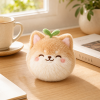 Porte-clés personnalisé en peluche Shiba Inu, animal en peluche, boule de fourrure moelleuse Kawaii, miroir suspendu, ornement de voiture, accessoire en peluche