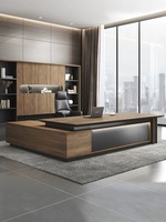 Bureau de direction en forme de L moderne et luxueux Runwood, table de bureau en bois pour le bureau du PDG, pour la maison, le bureau ou la chambre à coucher, mobilier modulaire