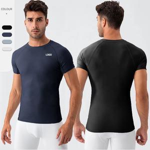 Magliette da palestra a compressione leggera da uomo magliette da corsa per Fitness atletico a maniche corte T-Shirt da allenamento elasticizzata traspirante - Product Image 1
