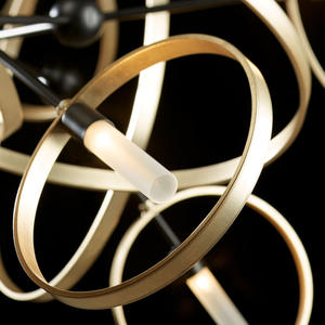 Lustre en métal de style nordique postmoderne, design minimaliste unique, luminaires suspendus pour salle à manger et salon, échantillon disponible - Product Image 2