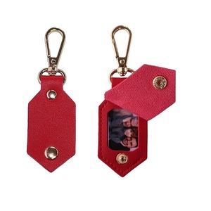 <b>Leather</b> photo clip <b>keychain</b>, DIY 1-inch photo album, Father's Day commemorative <b>keychain</b>. - Product Image 5