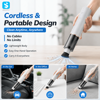 Aspirateur à main puissant sans fil rechargeable, mini aspirateur portable sans cordon, forte aspiration, aspirateur pour voiture