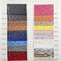 Simili cuir PVC grain autruche 1,0 mm, 54 pouces, avec support brossé, pour décoration de chaises, sacs à main et ameublement, 21 couleurs, MOQ 1 yard