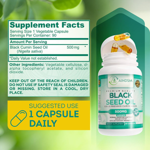 Compléments alimentaires Gélules aux graines noires Gélules antioxydantes à l'huile de graines noires Gélules Soutient l'immunité et la digestion Gélules aux graines noires - Product Image 2