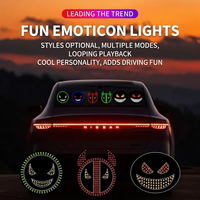 Lettre lumineuse LED dynamique pour vitre de voiture, yeux de démon animés, lumière d'ambiance, interface USB, accessoire intérieur pour voitures et camions