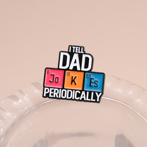 Bảng tuần hoàn của các yếu tố men pins tùy chỉnh Tôi Nói với cha định kỳ trâm cài ve áo phù hiệu đồ trang sức quà tặng cho trẻ em bạn bè - Product Image 4