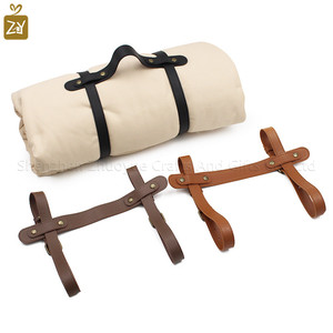 Tappetino da campeggio all'aperto cinturino per <span class=keywords><strong>coperta</strong></span> in pelle cravatta portatile per arrampicata all'aperto tappetino da Picnic rotolo tappetino da Yoga fascette per cinturino a mano per - Product Image 5
