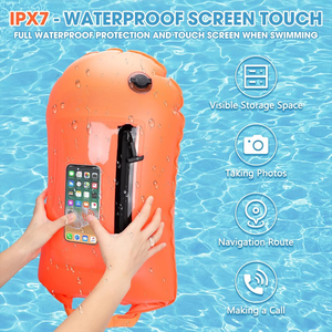 Sản Xuất Bán Buôn An Toàn Float Không Thấm Nước Màn Hình Cảm Ứng Có Thể Điều Chỉnh Vành Đai Thắt Lưng Bơi Phao Cho Nước Mở Bơi Lụt - Product Image 2