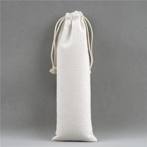 Sac en coton personnalisé à cordon de serrage, grande taille, pour pailles et baguettes - Product Image 4