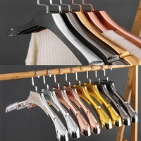 Cintres en plastique personnalisés avec logo pour vêtements, jeans, fourrures, noirs, or rose, argent, or, pour magasins de vêtements