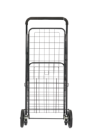 Chariot de magasinage pliable portable sur mesure de 30 kg pour les supermarchés, pour un usage domestique, avec support en plaque de fer au fond