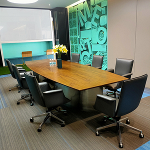 Bảo Vệ Môi Trường Cao Cấp Hiện Đại 10 Chỗ Ngồi Văn Phòng Hội Nghị Bảng Họp MDF Bảng Và Ghế - Product Image 2
